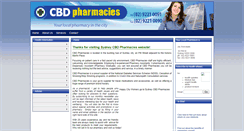 Desktop Screenshot of cbdpharmacies.com.au